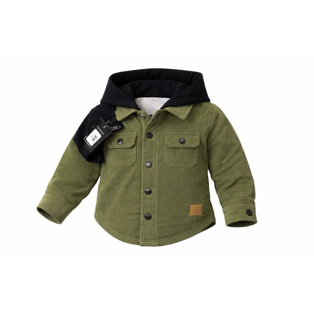 Little Bipsy Corduroy Hooded Shacket Jacket Green Baby 6-12M NWT - Picture 4 of 4